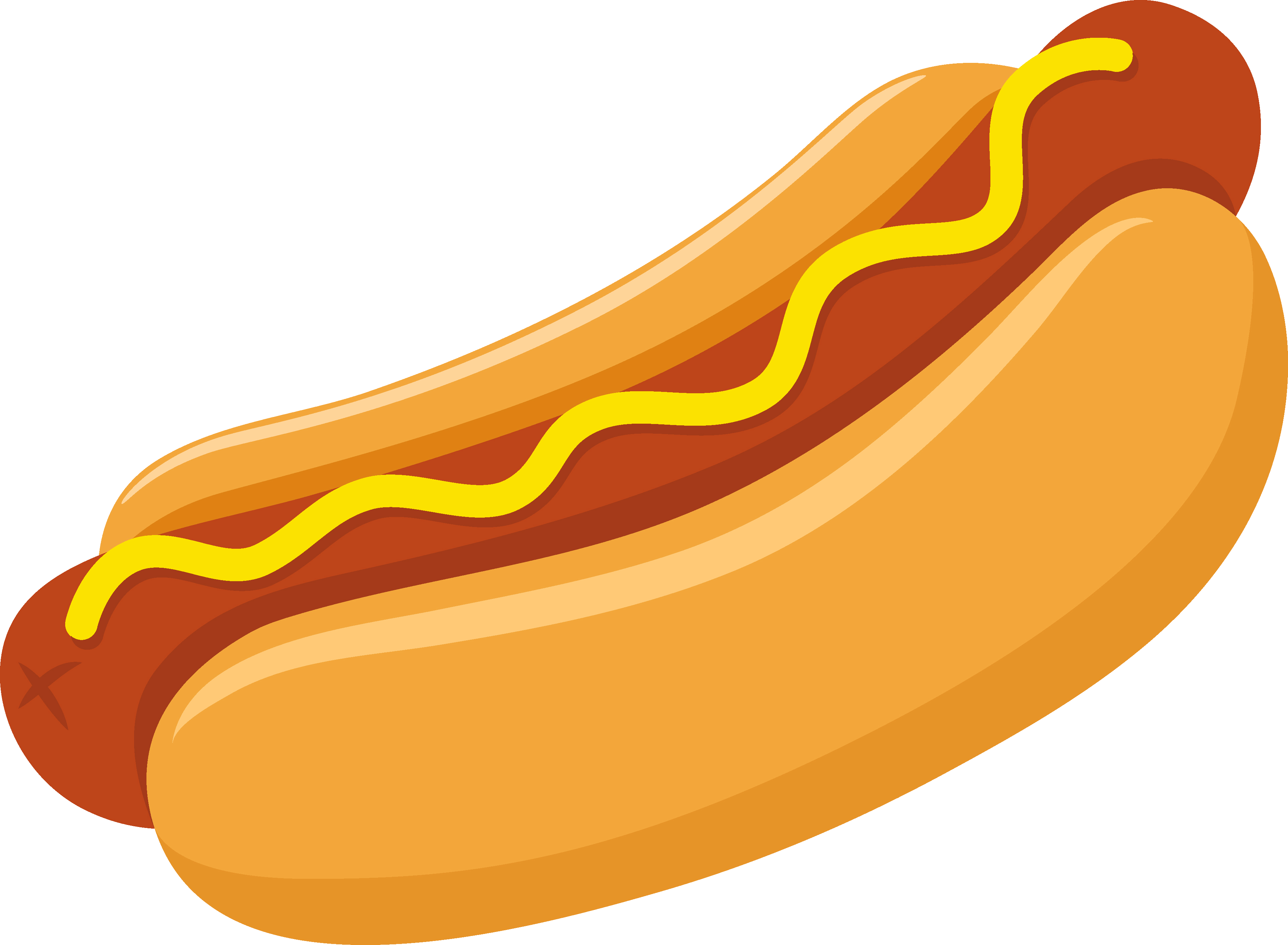 A hotdog in a plain bun with mustard